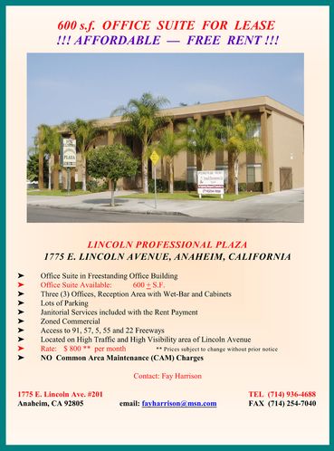 Lincoln Professional: 1775 E Lincoln Ave, Anaheim, CA 92805
